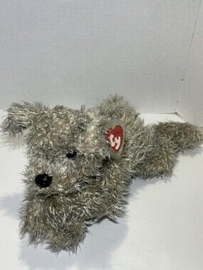 TY CLASSICS RAGS THE DOG 15.5" BLONDE GRAY PLUSH STUFFED ANIMAL YEAR 2000